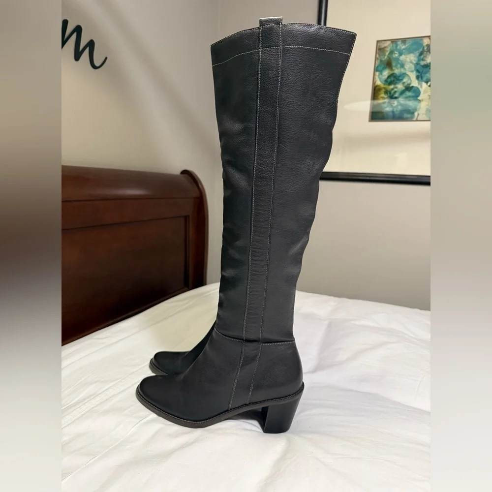 Matisse Black Leather Over The Knee Boots